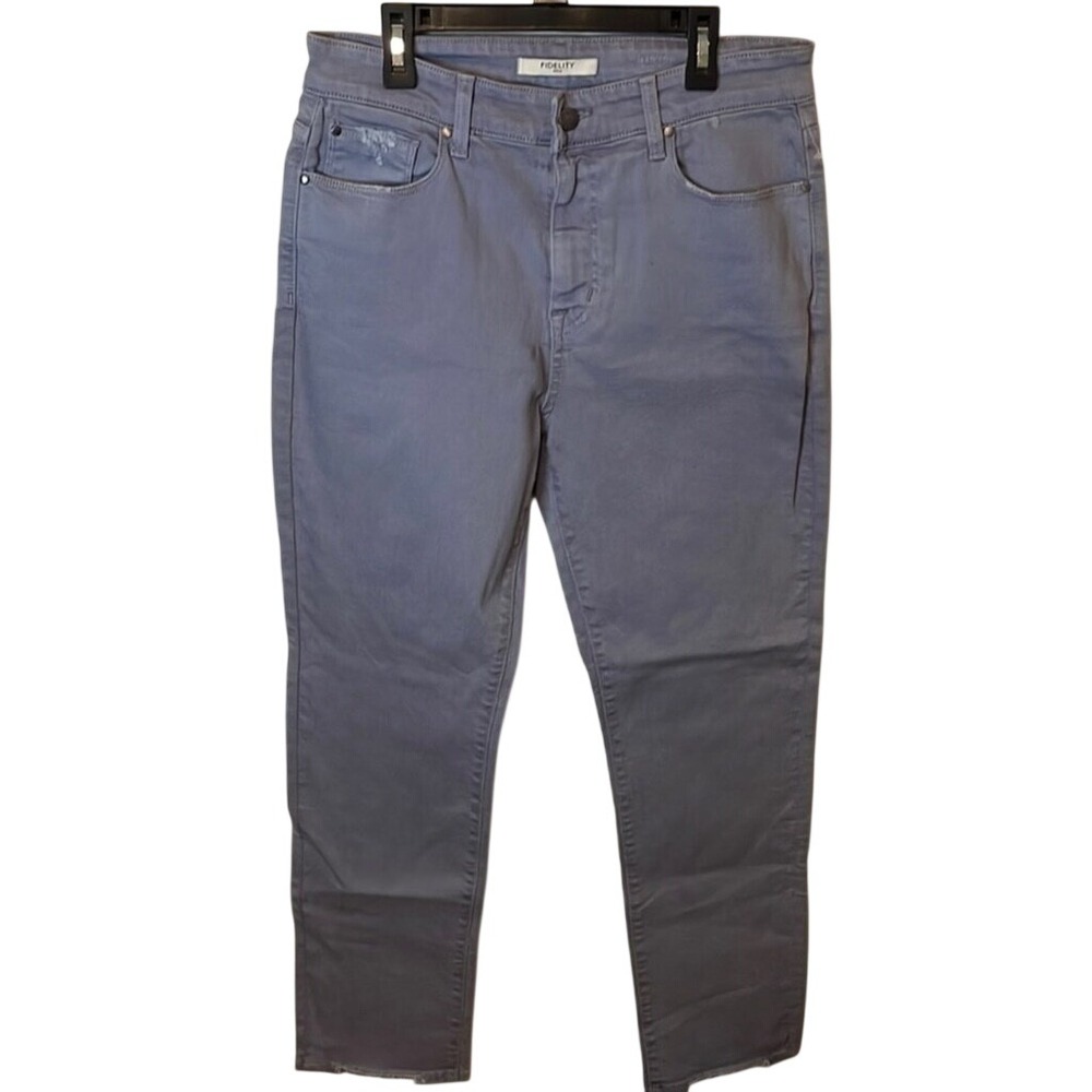 Fidelity‎ Denim Madison Vintage Tapered Jeans 26 Purple Made in USA Distressed
